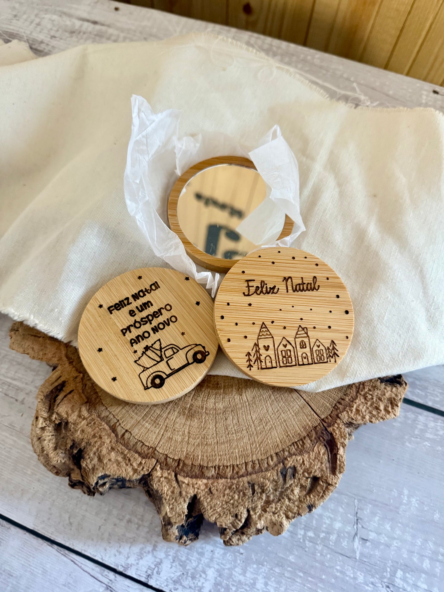 Espelho Natal - Feliz Natal e Bom Ano