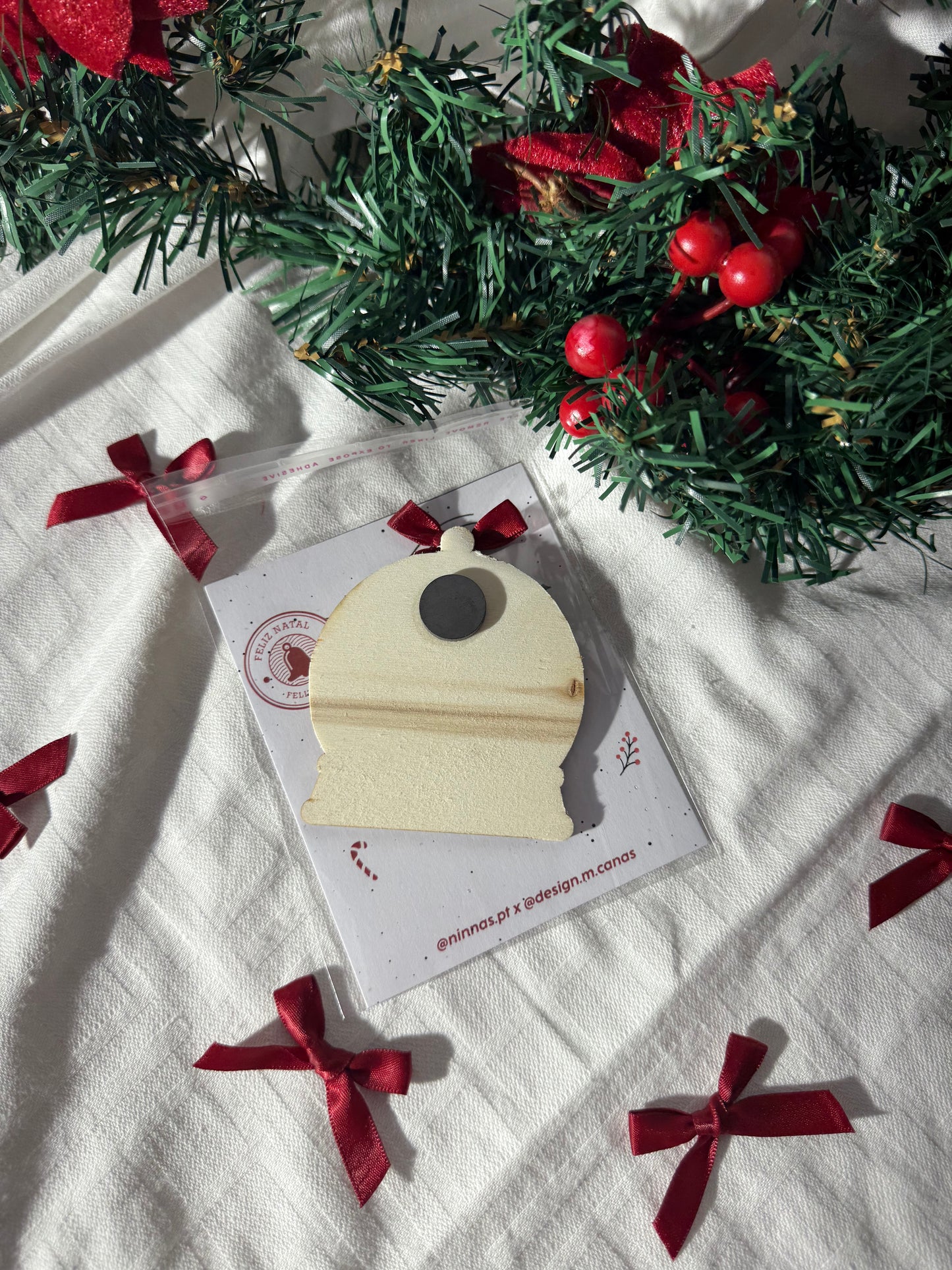 Íman de Natal - Globo de Neve