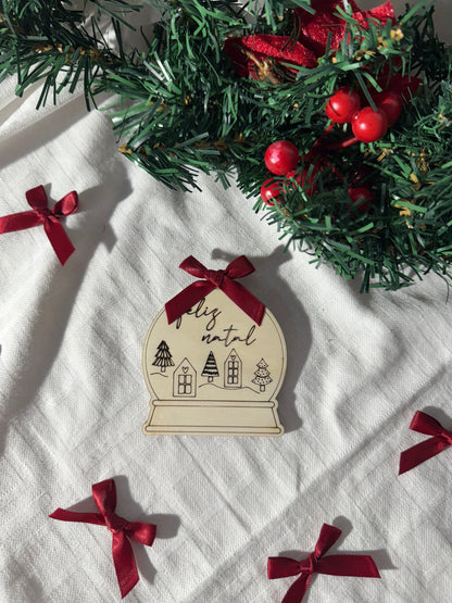 Íman de Natal - Globo de Neve