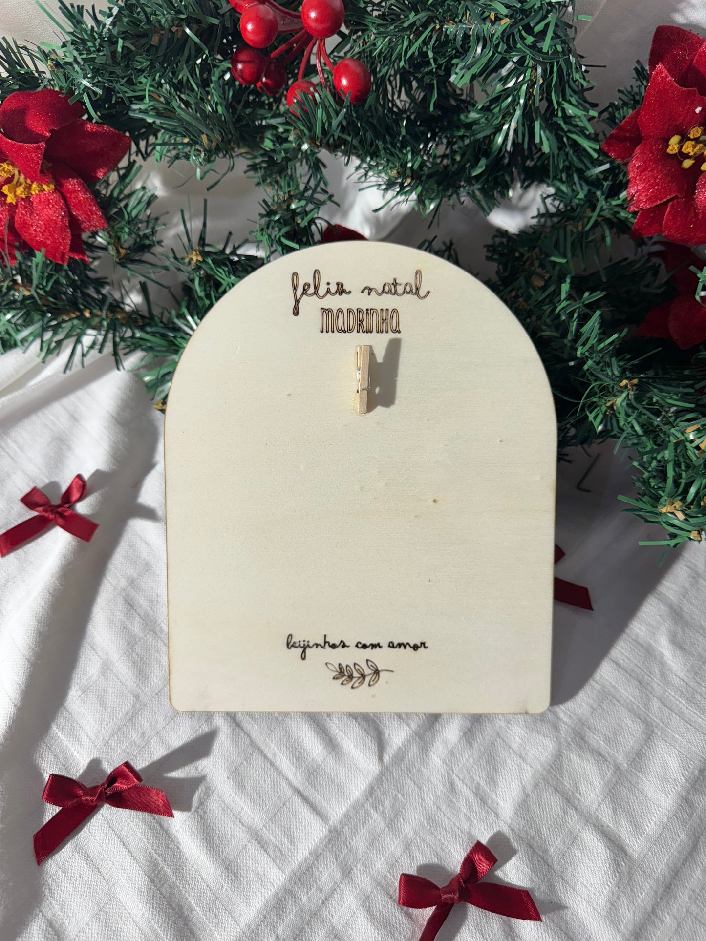 Placa para Fotografia Arredondada - Natal