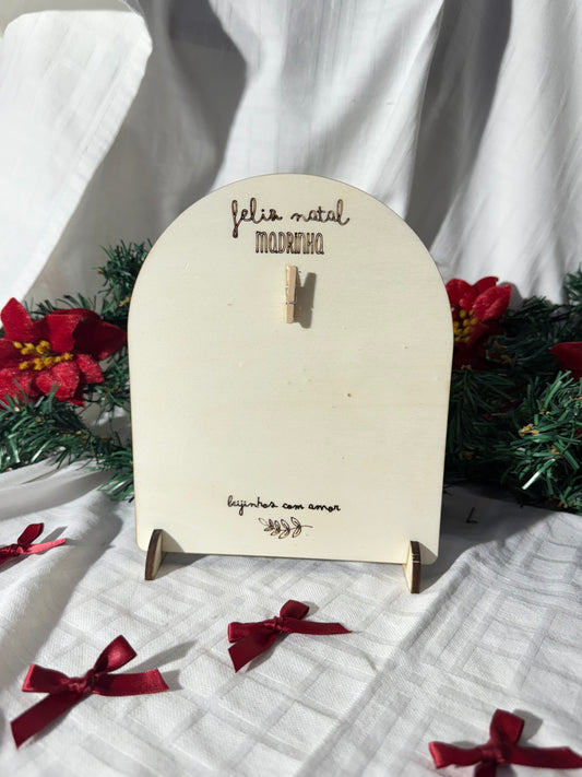 Placa para Fotografia Arredondada - Natal