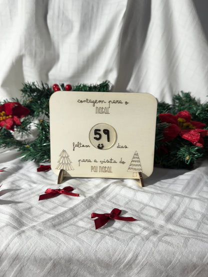Placa - Contagem para o Natal