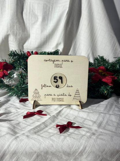 Placa - Contagem para o Natal
