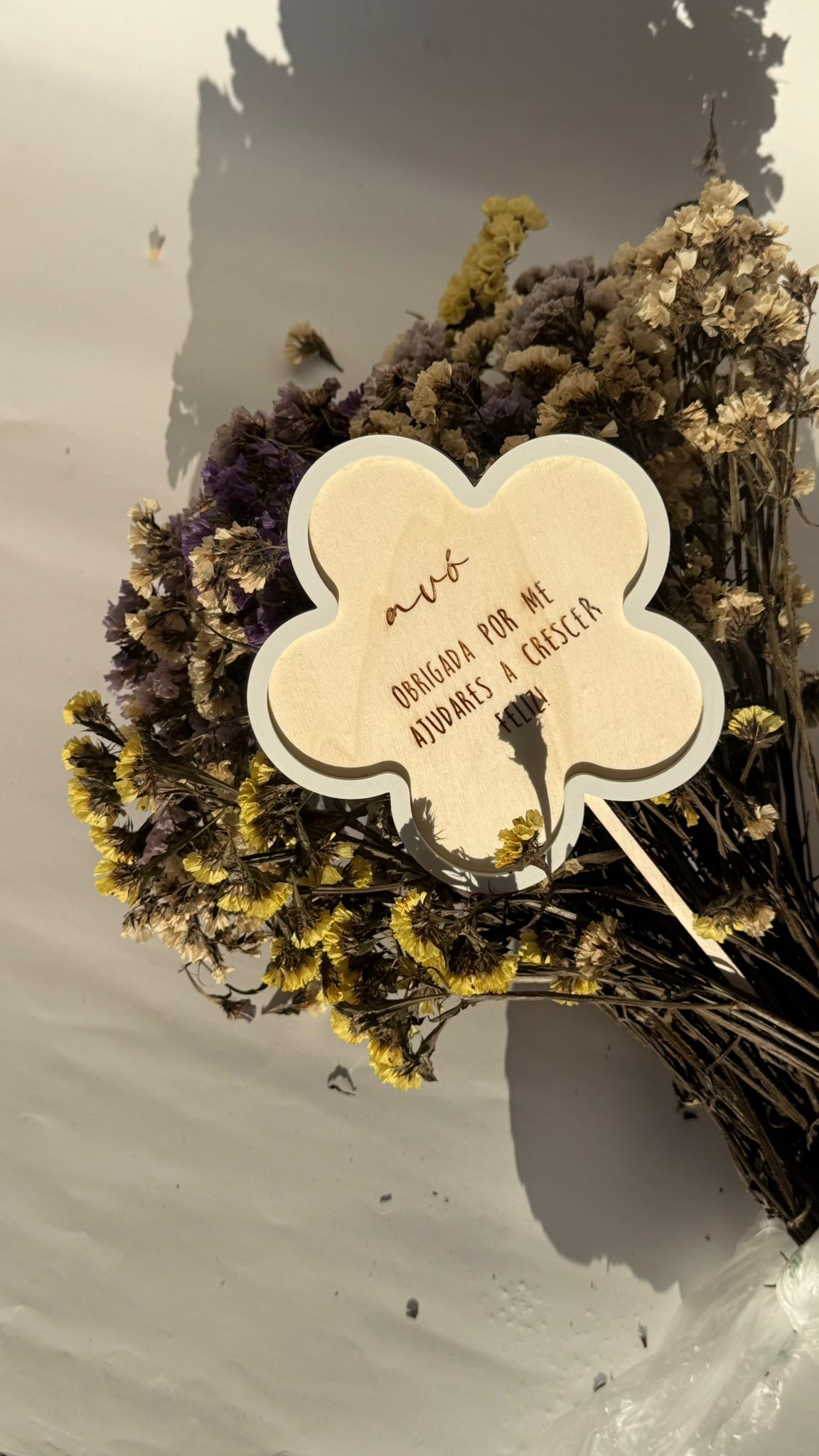 Placa para flores